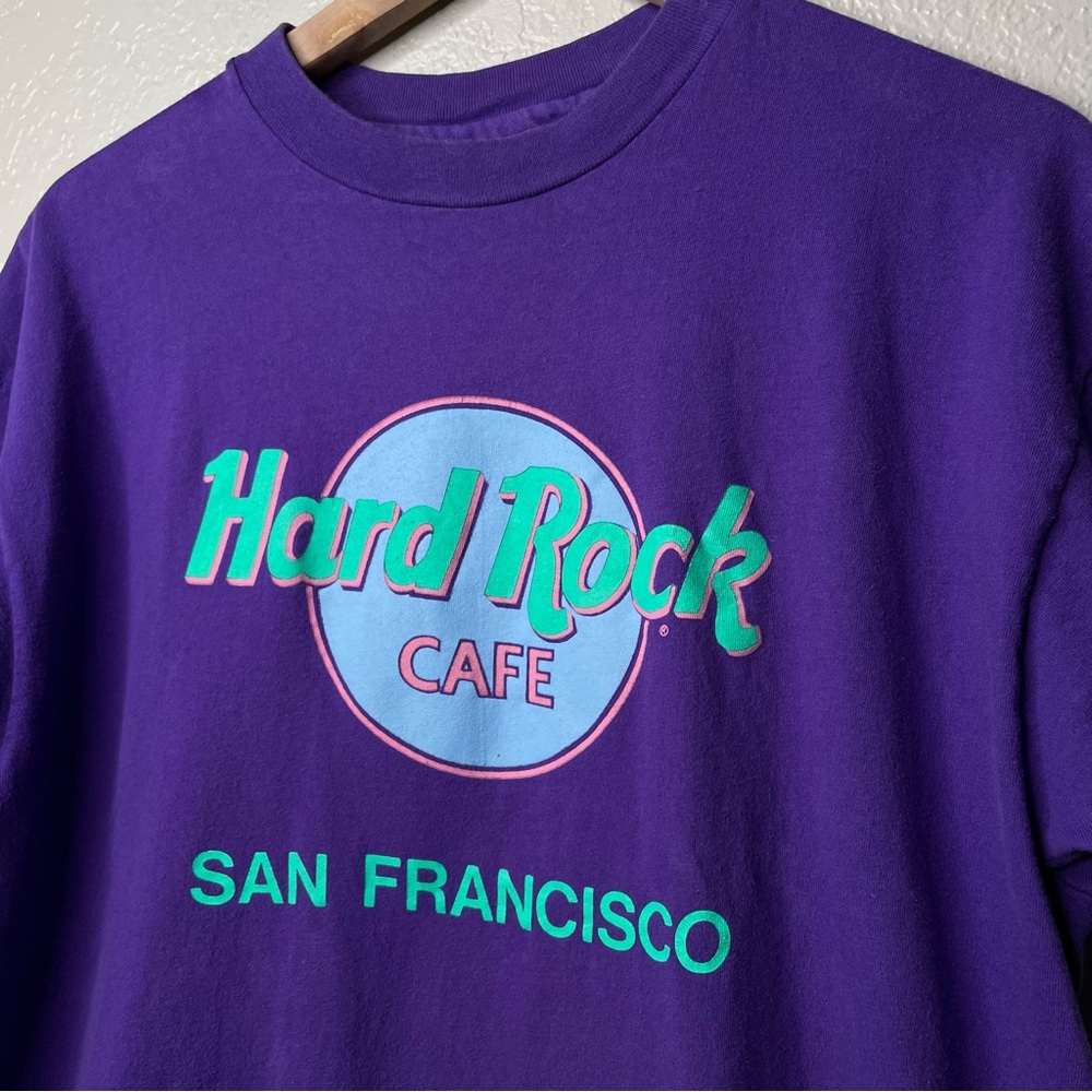 90s Vintage Hard Rocke Cafe San Francisco T-Shirt Single Stitch - Picture 5 of 11
